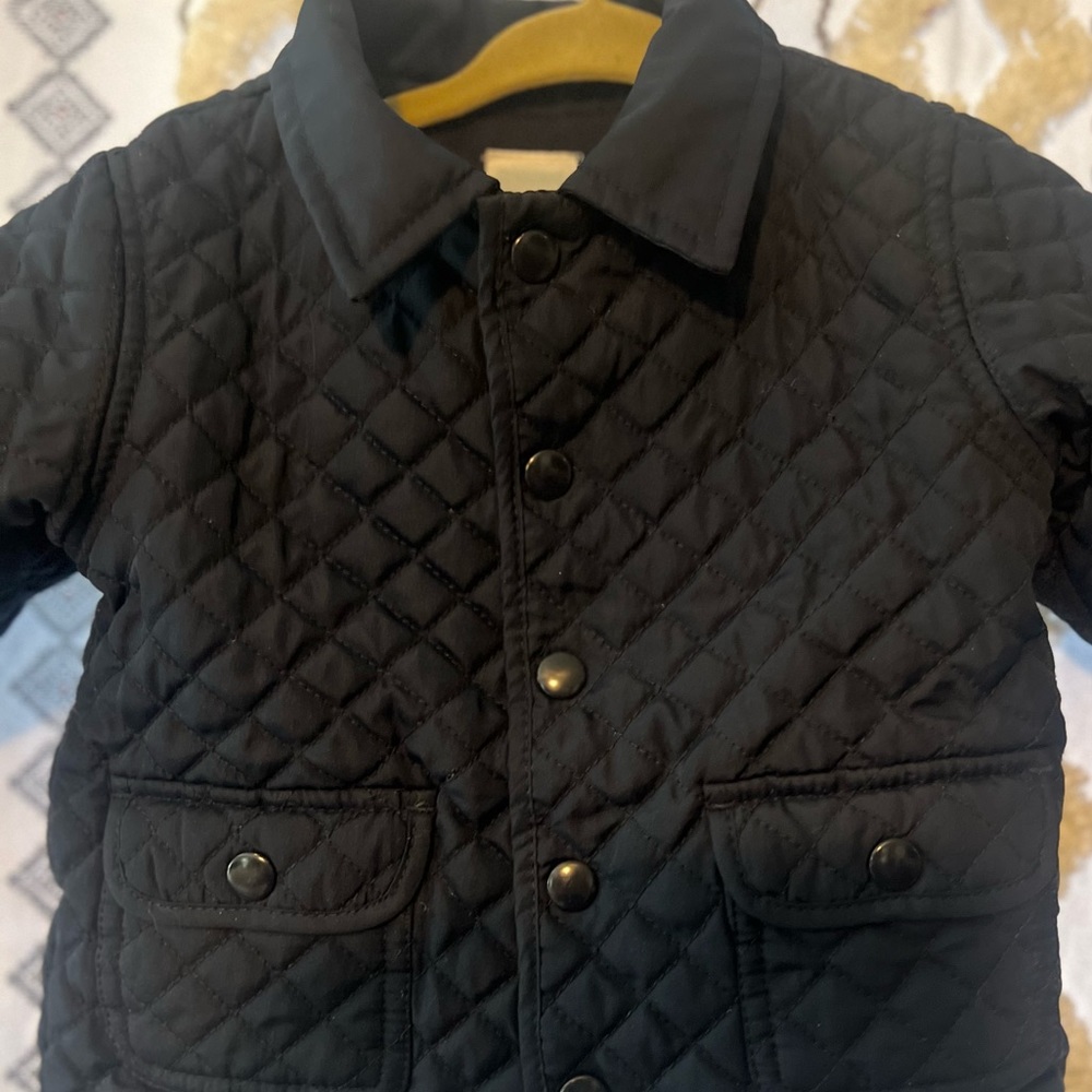 Boys Toddler and 12-18mo Quilted Navy Blue Jacket Gymboree
